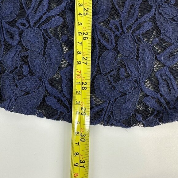 Free People Blue Lace Translucent Sleeveless Dress Lace overlay Size XS - Picture 9 of 12